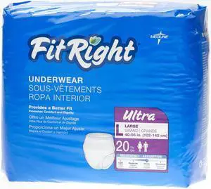 FitRight Ultra Protective Underwear,Large - 80 Each