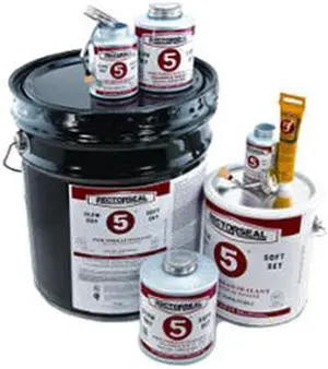 RectorSeal 25300 No. 5 Yellow Multi-Purpose Premium Pipe Thread Sealant, 1 qt Brush Top Can