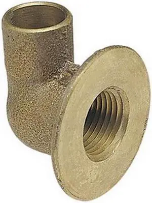 Nibco 708 Cast Bronze Flanged Sink Copper Elbow, 1/2"