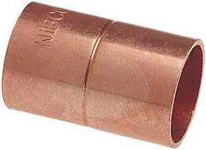 Nibco 600-RS Wrot Copper Coupling With Rolled Tube Stop, 4"