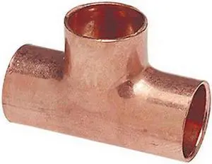 Nibco 611R Wrot Copper Tee, 2-1/2" x 2-1/2" x 1/2"