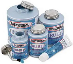 RectorSeal 31551 Tru-Blu Blue Vibration Resistant Pipe Thread Sealant, 1/2 Pint Brush Top Can