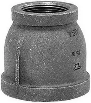 Anvil 1125 Galvanized Malleable Iron Class 150 Standard Reducer Coupling, 1-1/2" X 3/4"