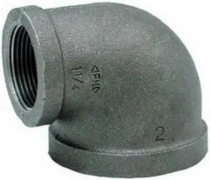 Anvil 1101R Galvanized Class 150 90 Deg Reducing Elbow, 1-1/2" x 1"