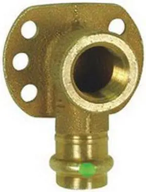 Viega ProPress 2925.5ZL Bronze Drop Ear Elbow With Wall Plate, 1/2"