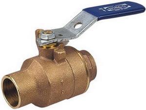 Nibco S-585-70 Cast Bronze Red Full Port Ball Valve, 1-1/2"
