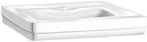 Porcher 04268-00.001 Lutezia/Pomezia 27-1/2" White Pedestal Sink Top with 8" Centers for use with Porcher Items 21410 & 05550