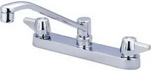 Central Brass 0122-A Cast Brass 2-Canopy Swivel Kitchen Faucet, PVD Polished Chrome