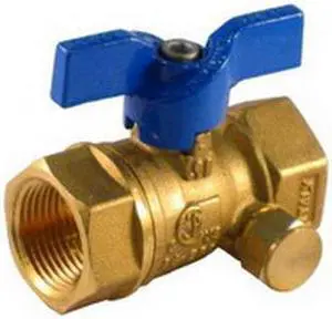 Jomar Valve 102-303 Brass 2-Port Ball Valve, 1/2"