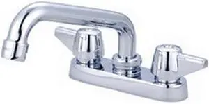 Central Brass 0084-A Cast Brass 2-Canopy Swivel Bar/Laundry Faucet, PVD Polished Chrome