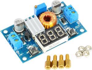 XL4015 5A DC-DC Buck Step-Down Voltage Converter Module Adjustable Power Regulator Board with LED Voltmeter