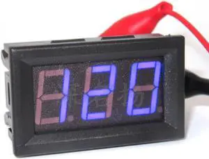 DC 5-120V 2-Wire Voltmeter 3-Digit LED Display Panel Volt Meter Voltage Tester