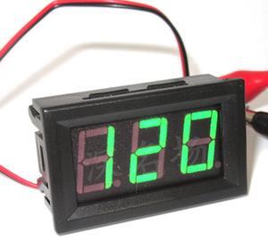 DC 5-120V 2-Wire Voltmeter 3-Digit LED Display Panel Volt Meter Voltage Tester