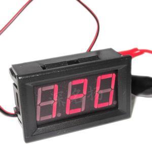 JacobsParts DC 5-120V 2-Wire Voltmeter 3-Digit LED Display Panel Volt Meter Digital Voltage Tester (Red)