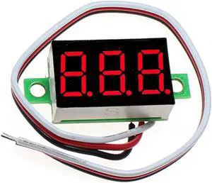 DC 0-30V 3-Wire Voltmeter 3-Digit LED Display Panel Volt Meter Voltage Tester