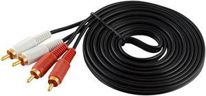 JacobsParts RCA Stereo Audio Cable, 2 RCA Male to 2 RCA Male (10 Feet / 3 Meters)