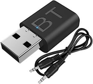 Bluetooth 5.0 Audio Receiver USB 3.5mm AUX Adapter Car TV PC Speaker