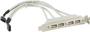 4 Port USB2.0 Motherboard Rear Panel Expansion Bracket Host Adapter