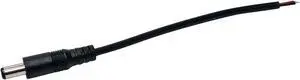 DC Power Pigtail Male Barrel Plug 6-inch Wire Cable 5.5mm x 2.1mm for 12V Port