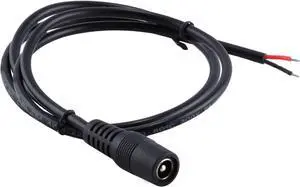 3ft 5.5x2.5mm Female DC Power CCTV Pigtail Cable 18AWG Copper Wire 5V 12V 24V