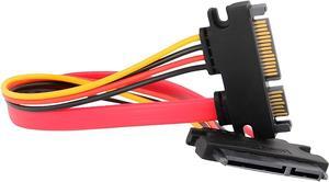 JacobsParts 12" Male to Female 15+7 Pin Serial SATA HDD SSD Data Power Combo Extension Cable