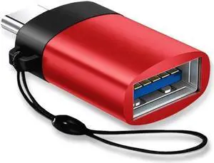 2-Pack USB C Adapter Hi-speed OTG USB Type C to USB-A 3.0 Convertor Red