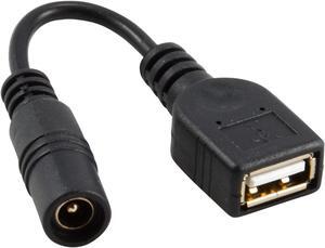 Barrel Jack to USB Type A Female Connector Adapter 5V Power Cable 5.5mm/2.1mm
