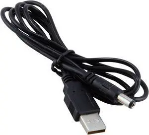 JacobsParts USB to 5.5mm x 2.1mm Barrel Connector 5V DC Power Cable Male, 120cm / 4ft
