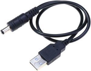 1.5ft 50cm USB to 5.5mm x 2.1mm Male Coaxial Barrel 5V DC Power Cable