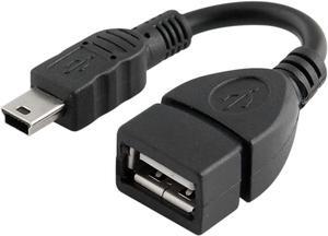 Mini USB Male to USB 2.0 Female Host OTG Adapter Cable