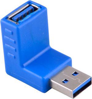 USB 3.0 Down Facing 90-Degree Right Angle Adapter Male Female Coupler Extension 5 pack
