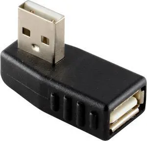 Right Angle USB Male to RIght Facing Vertical Female Adapter Coupler Connector
