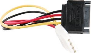 (5-pack) SATA Power Female to Molex Male Adapter Converter Cable, 6-Inch 5X