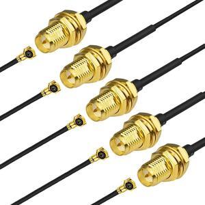 5pcs 6" U.FL / IPX to RP-SMA Female Antenna WiFi Pigtail Cable ufl ipex Mini PCI