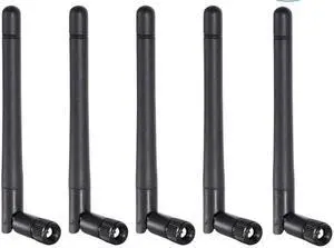 RP-SMA Antenna for WiFi 2.4GHz/5Ghz Wireless Router or Card 5 pack