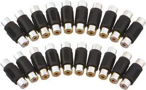 RCA Coupler AV Audio Video Female to Female Jack Adapter Connector 20 pack
