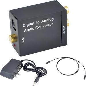 Digital SPDIF Optical Toslink Coax to Analog RCA Audio Converter + 1M Cable USA
