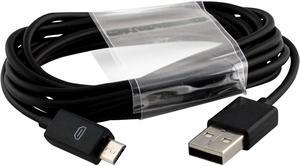 JacobsParts Micro-USB Data Sync Charger Cable, A Male to Micro B, 6 Feet / 2 Meters, Black