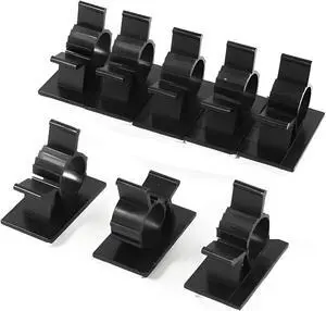 8 Pcs 3/8" inch Self Adhesive Adjustable Wire Cable Ties Clamps