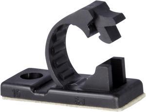 25pcs JacobsParts V3 Adhesive Cable Management Clips, 0.3 Inch Fixed Clamp with Optional Screw Mount (Small)