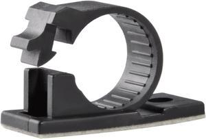 25pcs JacobsParts V3 Adhesive Cable Management Clips, 0.7 Inch Fixed Clamp with Optional Screw Mount (Large)