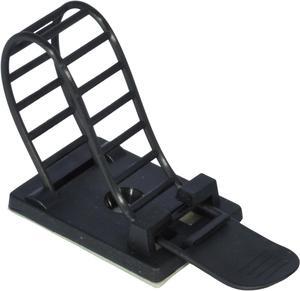 25x Heavy Duty Adjustable Adhesive Cable Straps Cord Management Tie 1.0" Black