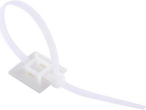 25x Zip Tie Mount Kit Self Adhesive Cable Management Cord Organizer Holder Large