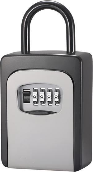 Lock Box Over-the-knob Door Handle Security Safe 4-Digit Combo 6 Key Waterproof
