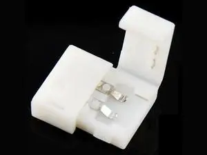 ABI 10x 8mm 2-pin Solderless Clip-on Coupler Connector for 3528 LED Strip Light (10-Pack)