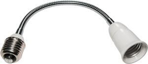 12-Inch Light Bulb Extension Flexible Gooseneck Standard Medium Base E26 LED CFL