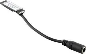 Mini Inline 12V LED Amplifier for RGB Strip Light with Barrel Connector, Black 5 Pack