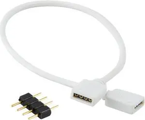 10-pack 12" 4-pin Female Coupler Extension w/ Male Pins for RGB LED Strip Light