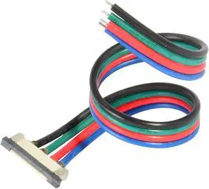 10mm LED Light Strip RGB Connector Pigtail Clip fr Color Changing 5050 (10-Pack)