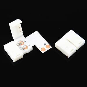 5x 8mm 90-Degree Right Angle L-Shape LED Strip Solderless Coupler Connector 3528